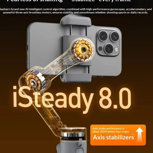 Gimbal Smartphone 3 Axes – Stabilisateur Vidéo Portatif pour Prises de Vue Fluides