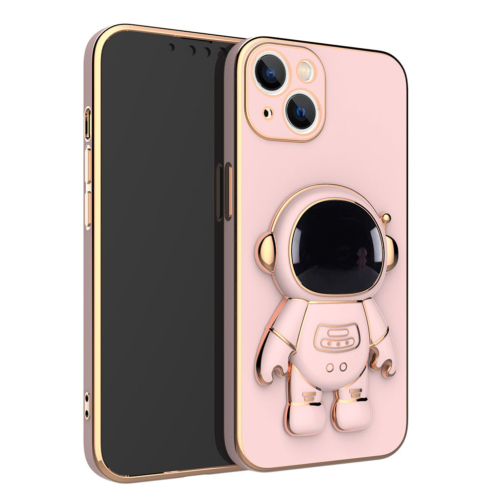 Coque iPhone Astronaute 3D – Anti-Choc, Support Intégré & Finition Électroplaquée