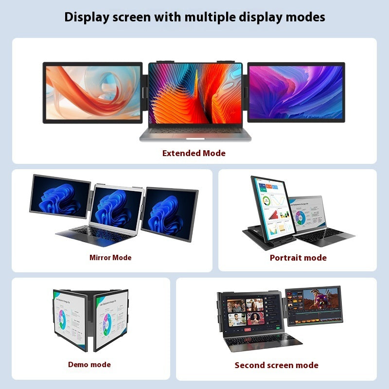 Moniteur Portable 14" Double Écran IPS Full HD – USB-C & HDMI