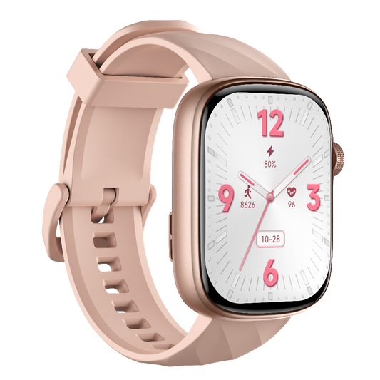 Montre Connectée Femme Eco Drive – Écran AMOLED 1,95", Cardio, SpO₂ & Longue Autonomie