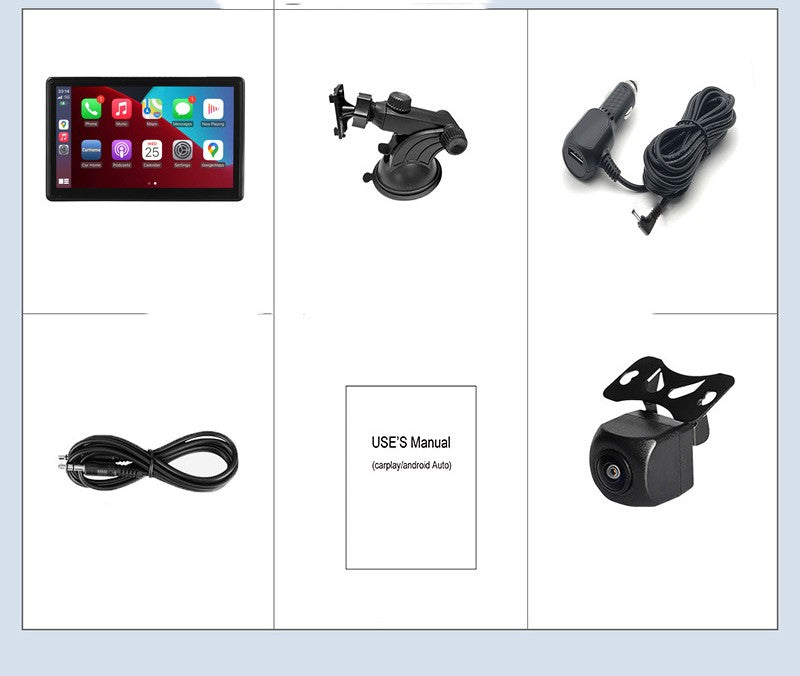 Écran Voiture Portable 7" IPS – CarPlay & Android Auto Sans Fil