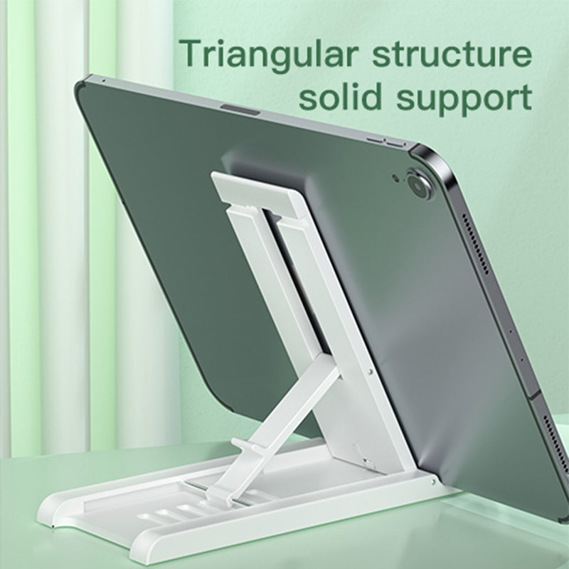 Support Bureau Smartphone & Tablette Pliable – 6 Angles Réglables, Universel jusqu'à 12"