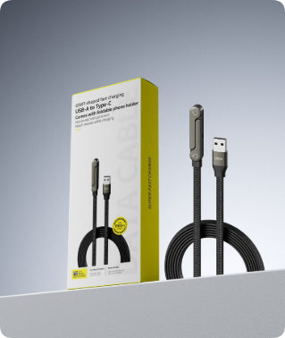 Câble 2-en-1 avec Support Téléphone Intégré – Charge Rapide 240W USB-C