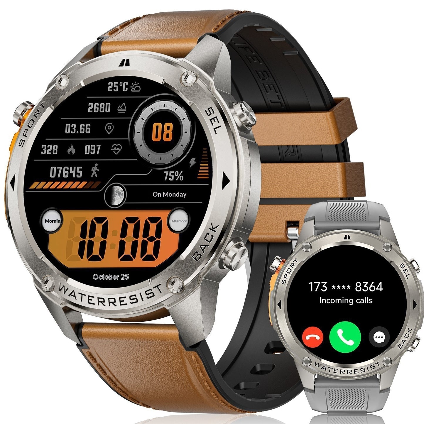 Smartwatch AMOLED GPS – Étanche, Appels Bluetooth & Suivi Santé | nexzo