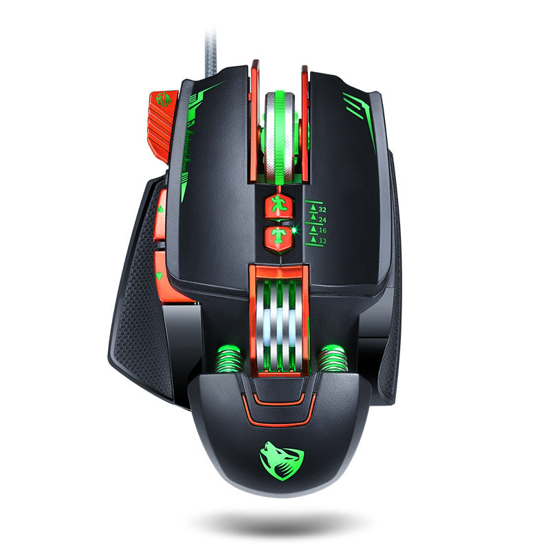 Souris Gaming Filaire Thunder Wolf V9 – 2500 DPI, Ergonomique, 6 Boutons