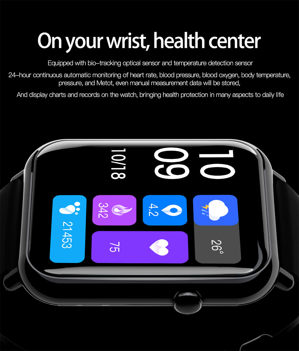 Montre Connectée Waterproof IP67 – Bluetooth 5.2 & Écran TFT 1,69"