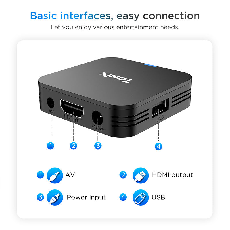 Boîtier TV Android TX1 H313 – 4K Ultra HD