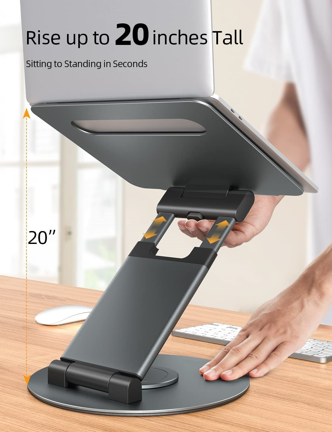 Support Laptop DT018 – Aluminium Réglable 360°