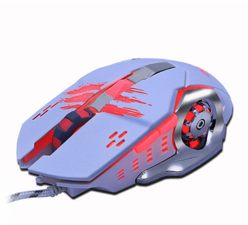 Souris Gaming Filaire Silencieuse – 6 Boutons, 3200 DPI, Plug & Play