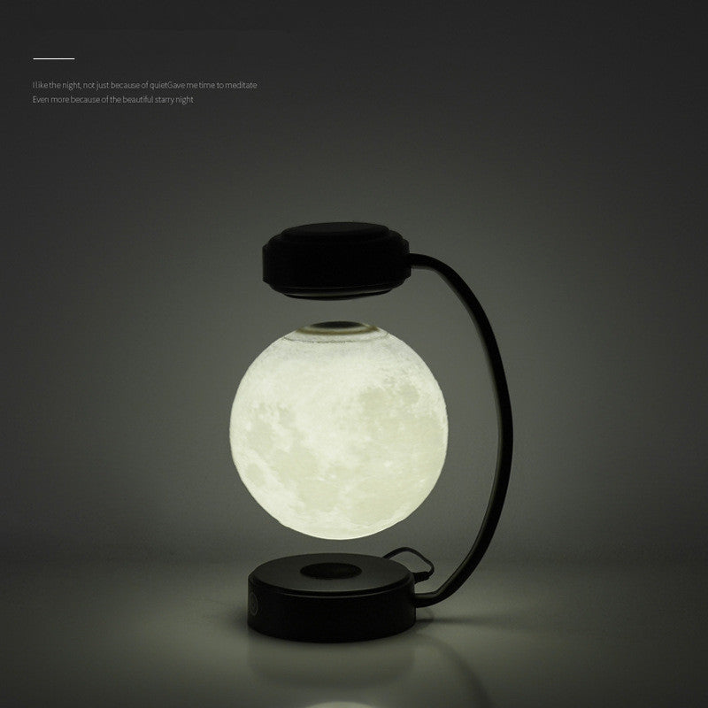 Lampe Lune Lévitation Magnétique 3D LED – Rotation Flottante, Lumière Trichrome, Déco Premium