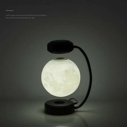 Lampe Lune Lévitation Magnétique 3D LED – Rotation Flottante, Lumière Trichrome, Déco Premium