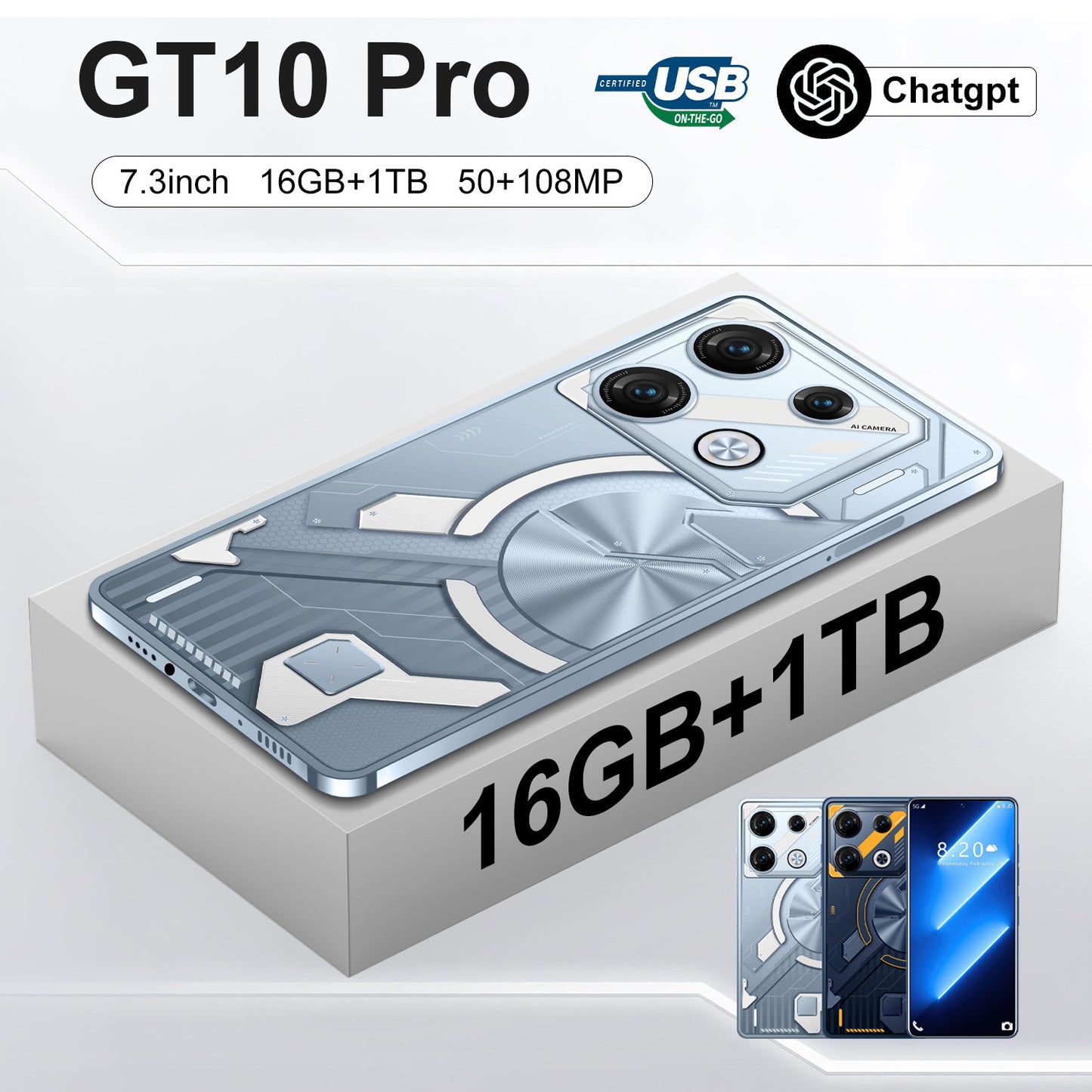 Smartphone Home Fashion GT10 Pro Android Phone
