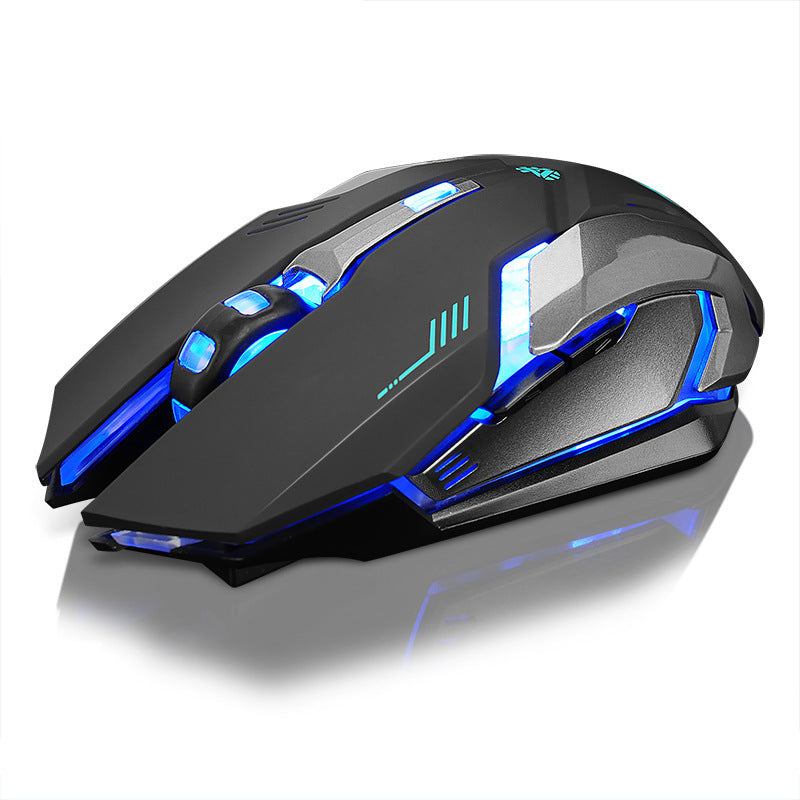 Souris Gaming Sans Fil Rechargeable – Silencieuse, Lumineuse & Universelle
