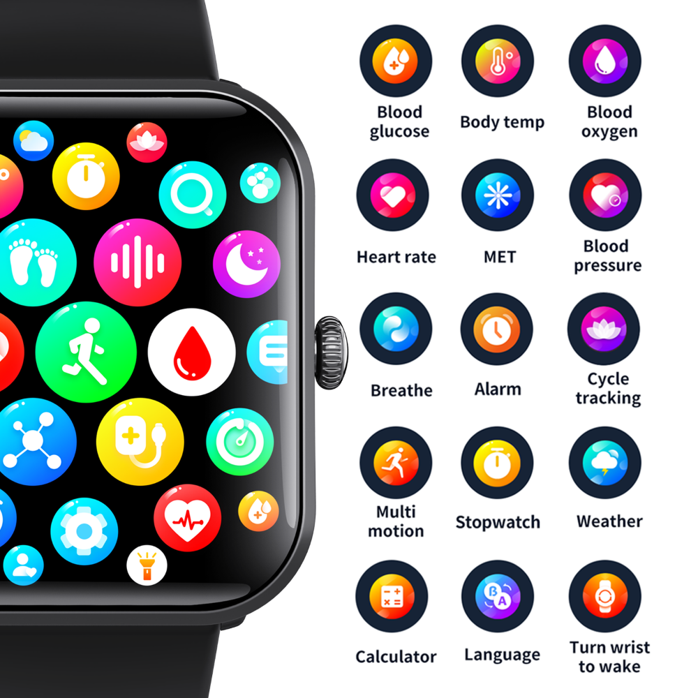 Montre Connectée Glycémie & Alarme SOS pour Diabétiques