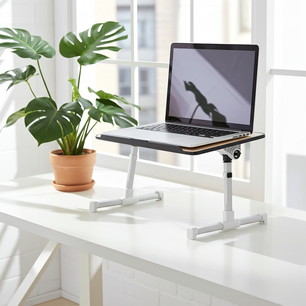 Support Laptop Pliable avec Ventilateur — Bureau & Lit | 52×30 cm | 4 Coloris