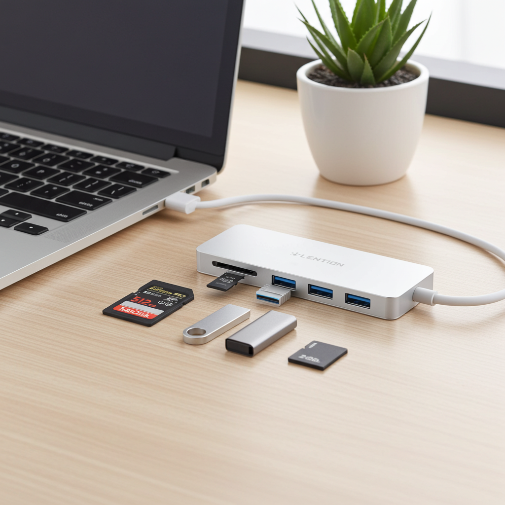 Hub USB 3.0 + Lecteur SD/TF — 3 Ports Haute Vitesse | Gris, Or Rose, Argent