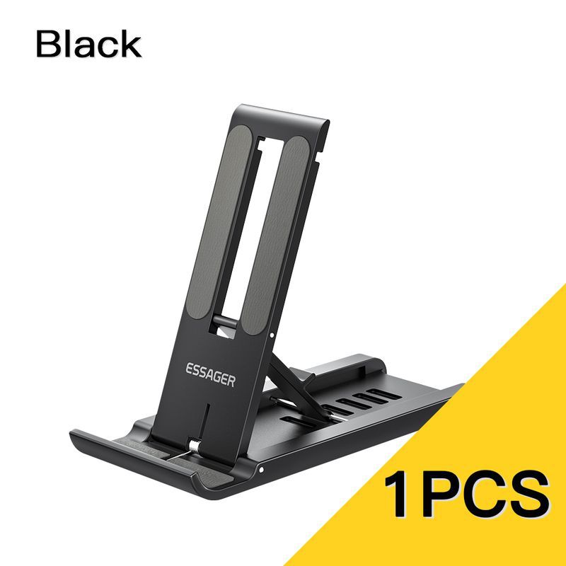 Support Bureau Smartphone & Tablette Pliable – 6 Angles Réglables, Universel jusqu'à 12"