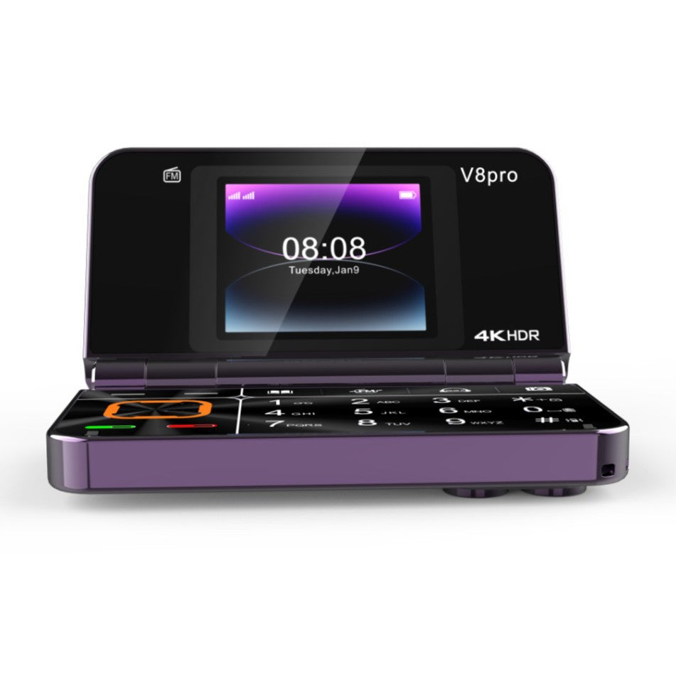 Téléphone Portable à Clapet V8Pro — Double Écran | 3 Coloris