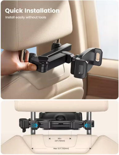 Support Smartphone & Tablette Bras Télescopique Rotatif – Angle Réglable, 4.7"-11"