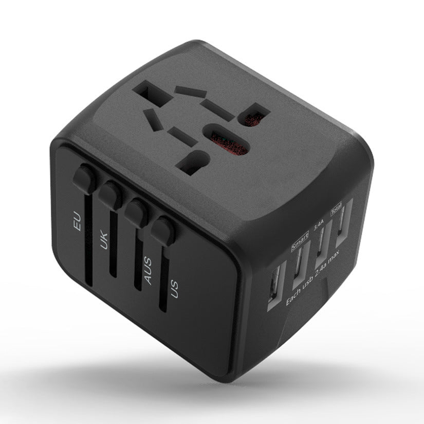 Station de Charge Voyage 4 Ports USB – Adaptateur Universel Multinational 18W