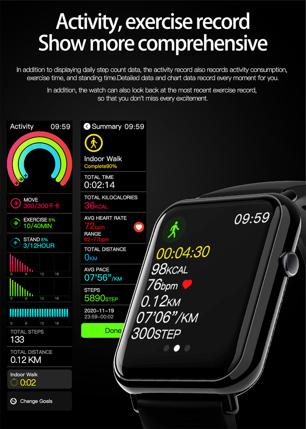 Montre Connectée Waterproof IP67 – Bluetooth 5.2 & Écran TFT 1,69"