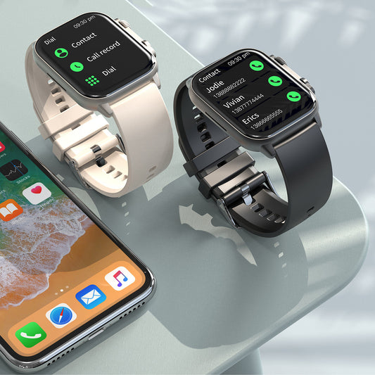 Smartwatch Connectée Bluetooth Multifonction — Appels, Cardio, SpO2 & Fitness | Noir, Orange, Argent