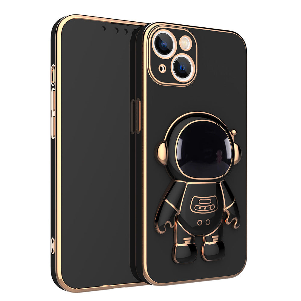 Coque iPhone Astronaute 3D – Anti-Choc, Support Intégré & Finition Électroplaquée