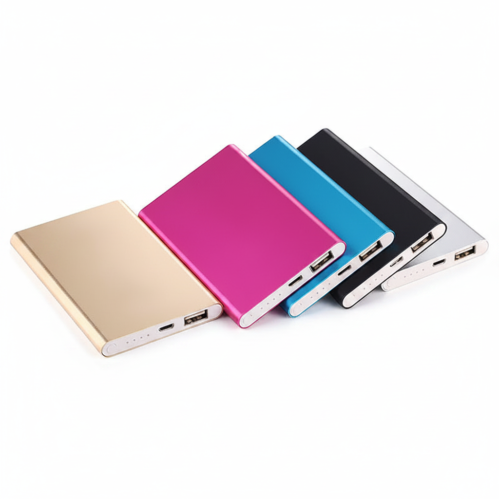 Batterie Externe Ultra-Fine — 5 couleurs composition fan