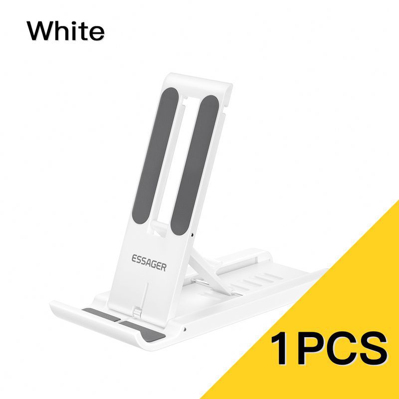 Support Bureau Smartphone & Tablette Pliable – 6 Angles Réglables, Universel jusqu'à 12"