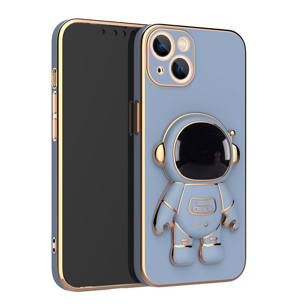 Coque iPhone Astronaute 3D – Anti-Choc, Support Intégré & Finition Électroplaquée