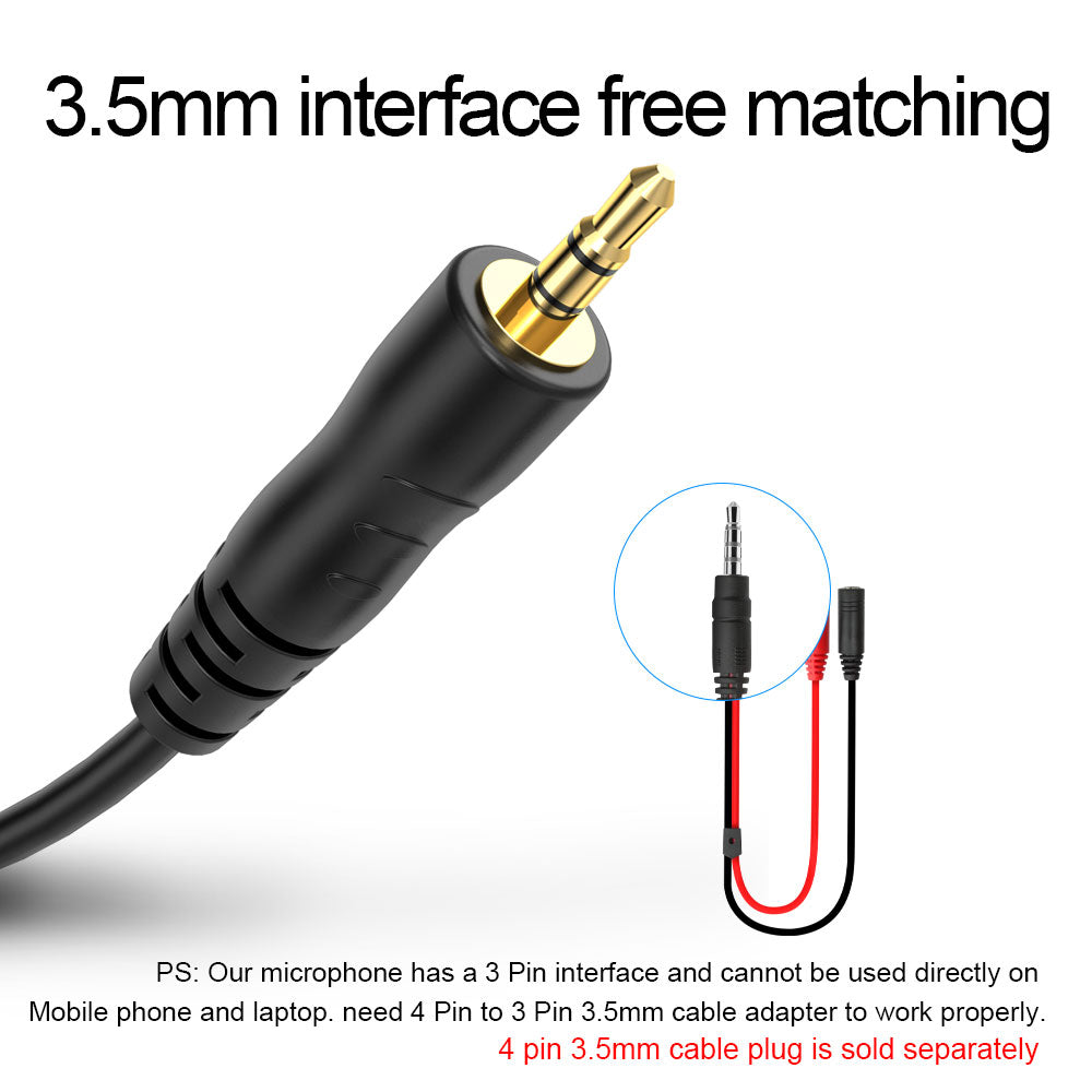 Microphone à condensateur avec trépied — Compatible iPhone & PC