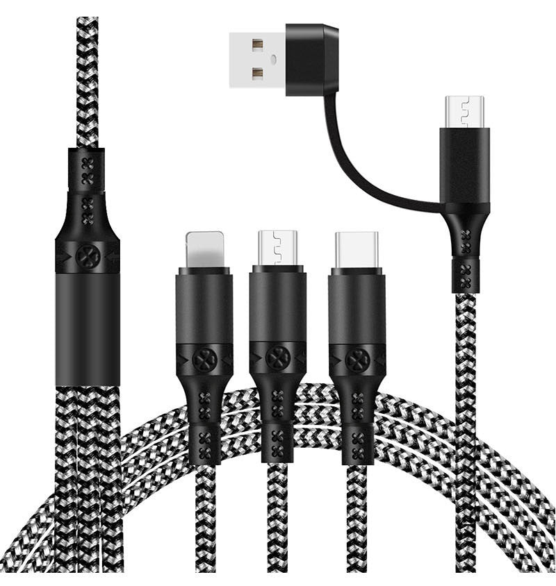 Câble 5-en-1 USB-C Charge Rapide 3A – Tressé | 1,2m