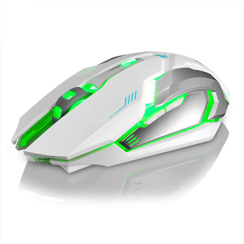 Souris Gaming Sans Fil Rechargeable – Silencieuse, Lumineuse & Universelle