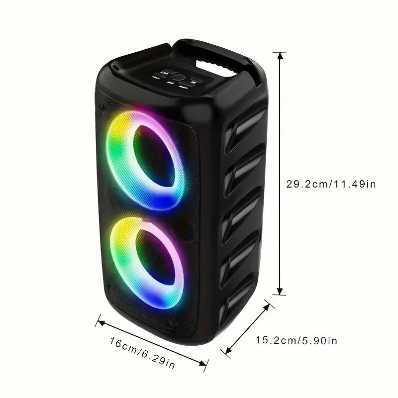 Enceinte Bluetooth Karaoké – Boombox Portable avec Jeux de Lumières LED, TWS & Subwoofer