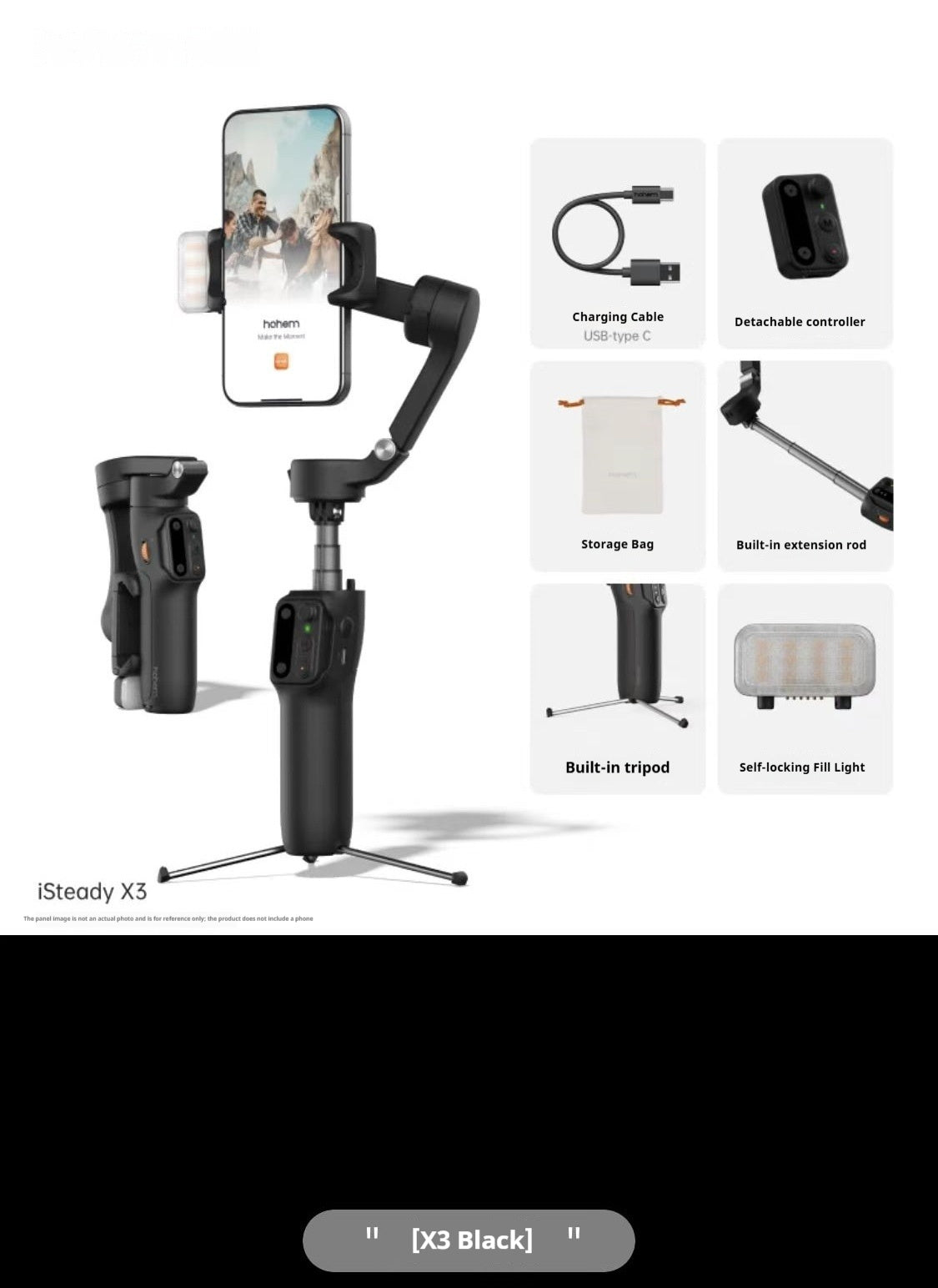 Gimbal Smartphone 3 Axes – Stabilisateur Vidéo Portatif pour Prises de Vue Fluides