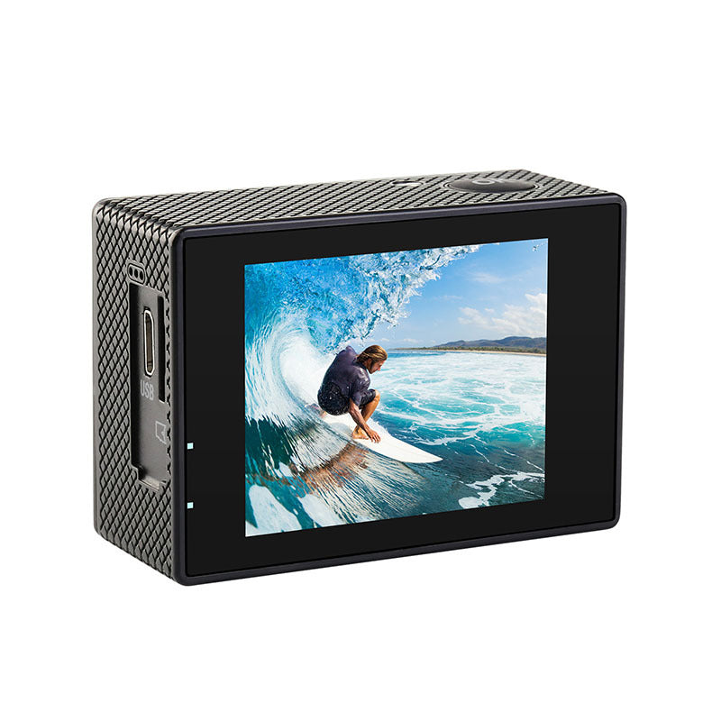 Caméra d'Action 4K Waterproof — Sports, Plongée & Casque