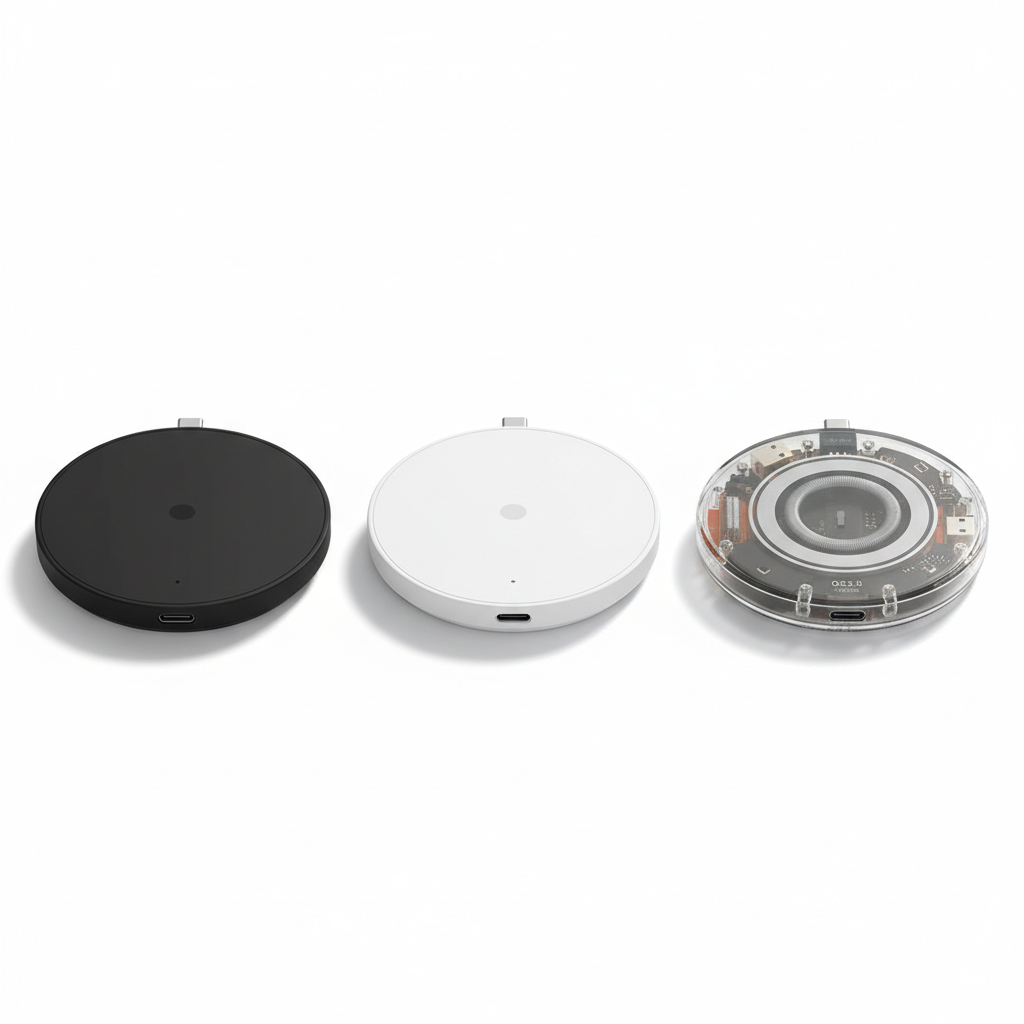 Chargeur Sans Fil Baseus 15W — Noir, Blanc & Transparent