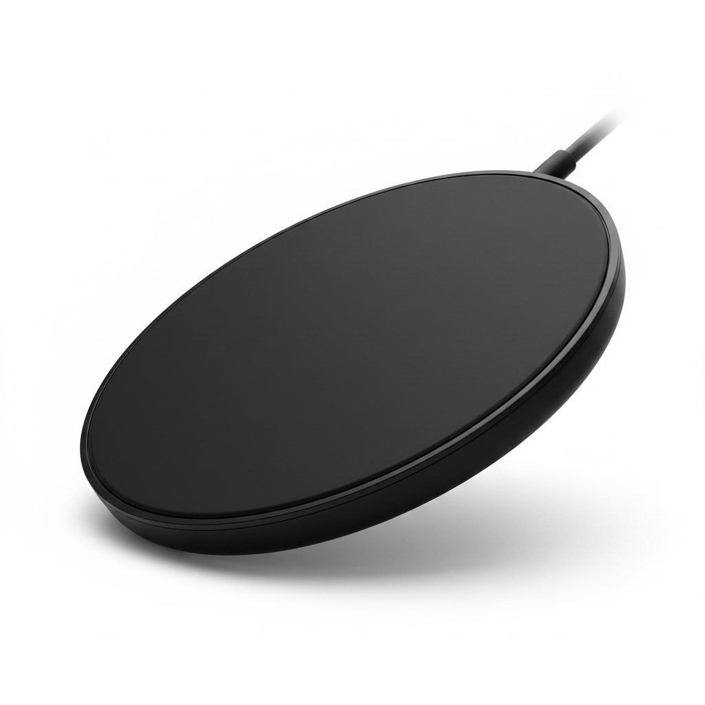 Chargeur Sans Fil Rond Noir — Hero Shot