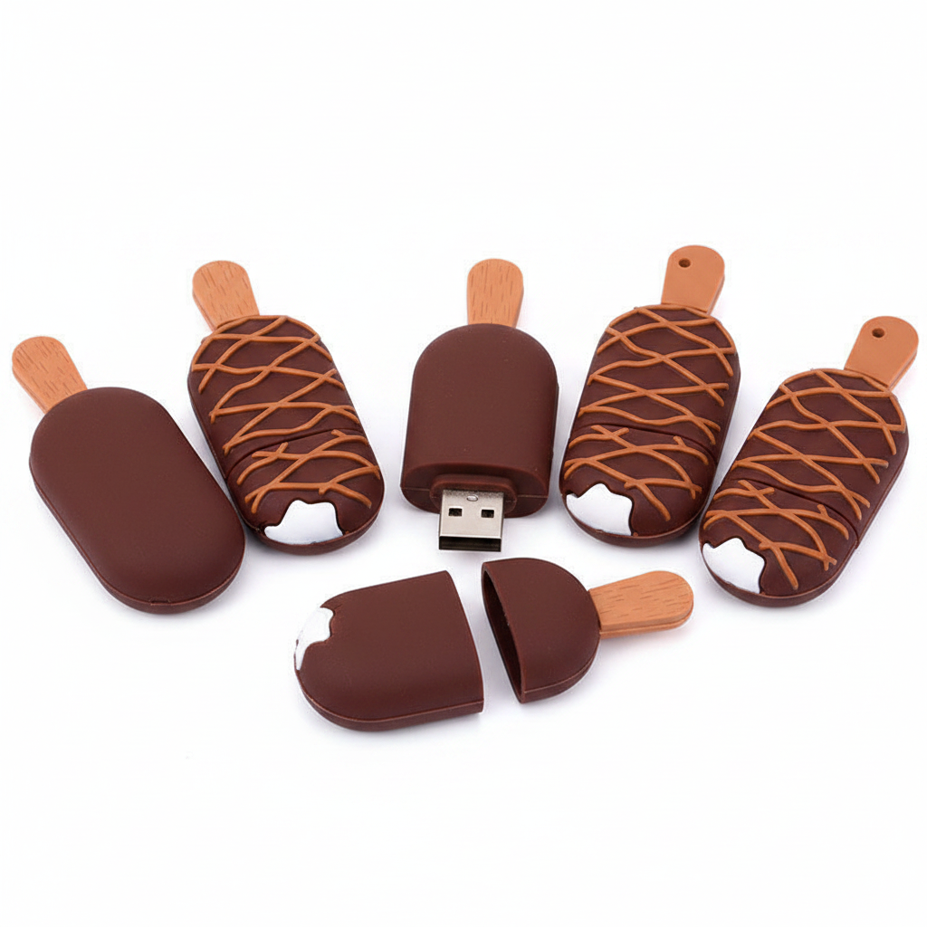 Clé USB Glace — Hero Shot connecteur visible