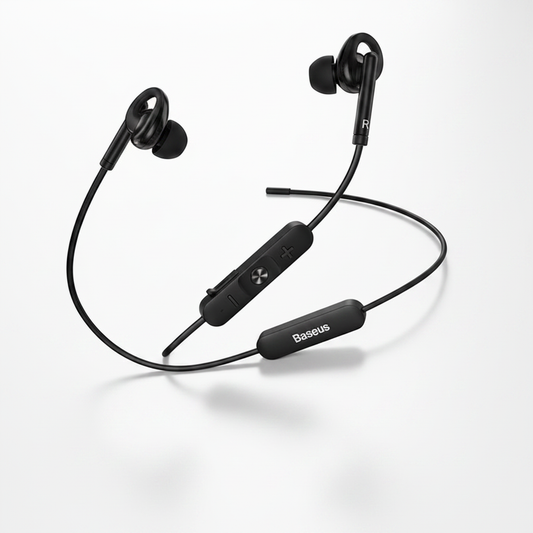 Écouteurs Baseus Encok S30 — posés sur bureau