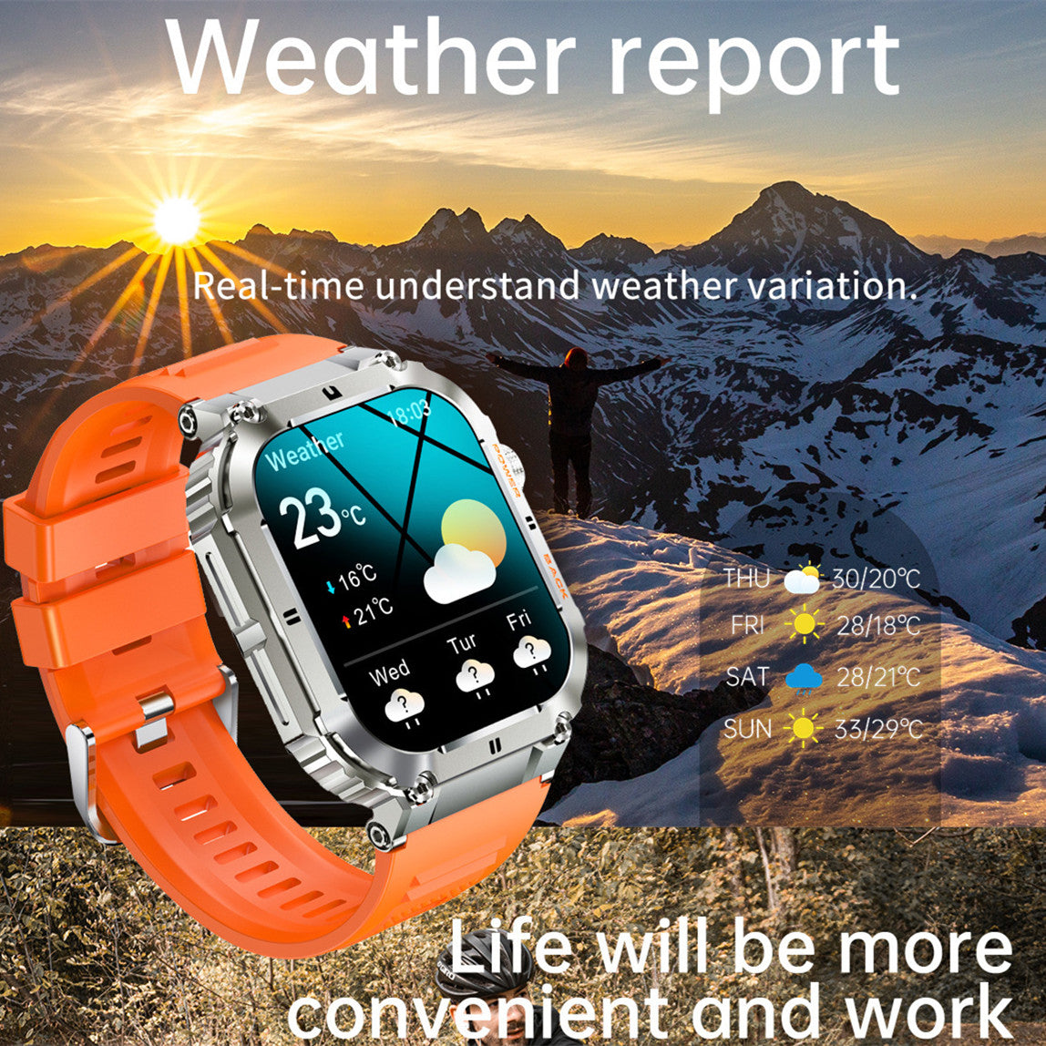 Montre Connectée K57 Pro – Appels Bluetooth | Écran TFT | Noir & Orange