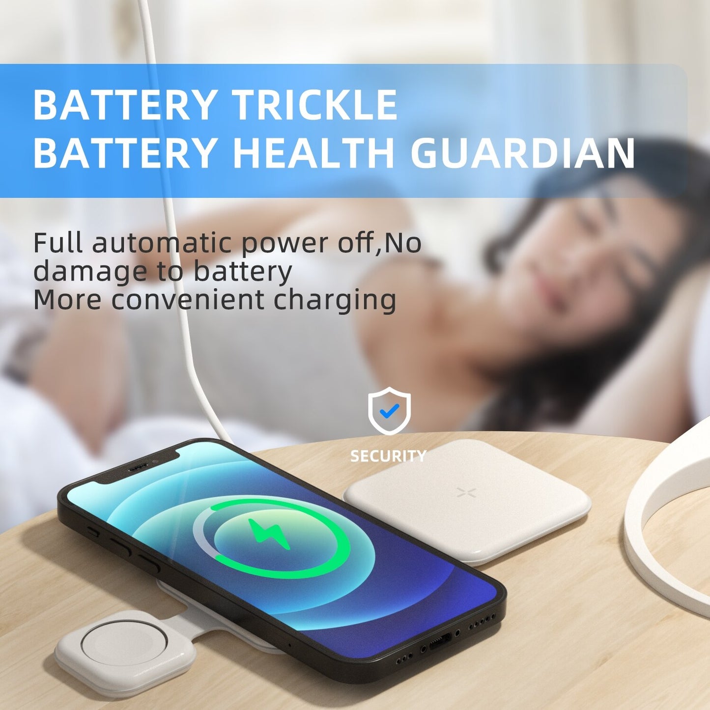 Chargeur Sans Fil 3-en-1 Magnétique Pliable – Station de Charge Rapide 15W