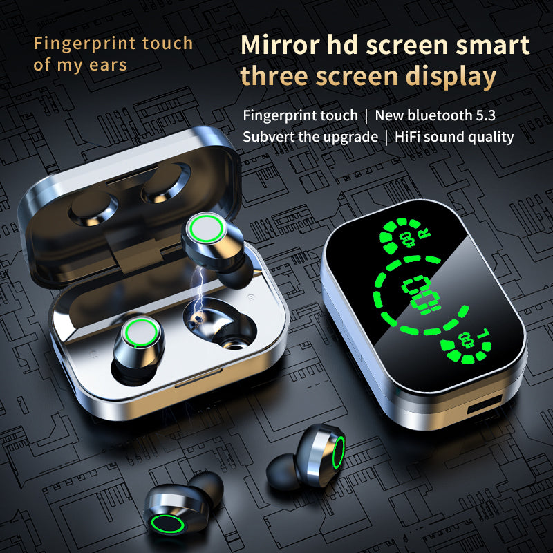 Écouteurs Bluetooth TWS YD03 – Affichage LED, Lumière Respirante & Son Haute Fidélité