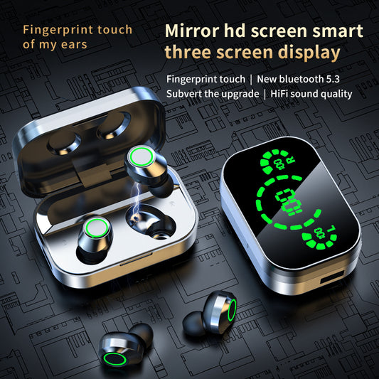 Écouteurs Bluetooth TWS YD03 – Affichage LED, Lumière Respirante & Son Haute Fidélité