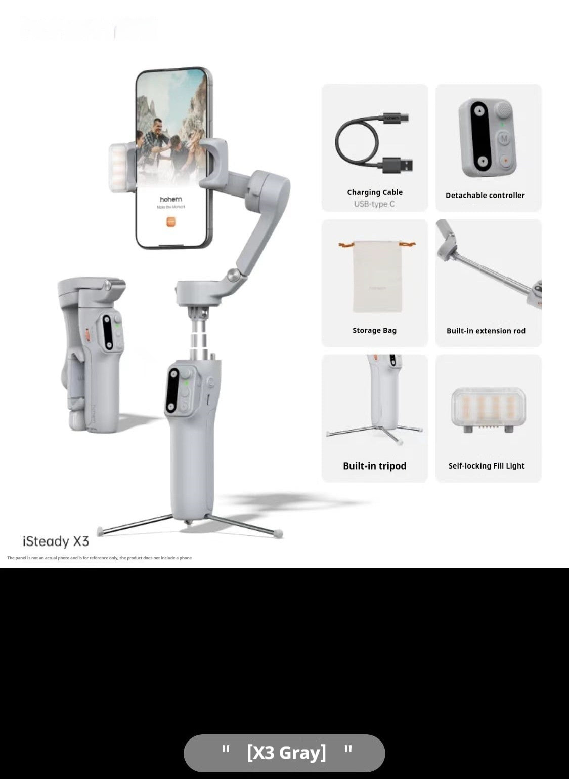Gimbal Smartphone 3 Axes – Stabilisateur Vidéo Portatif pour Prises de Vue Fluides