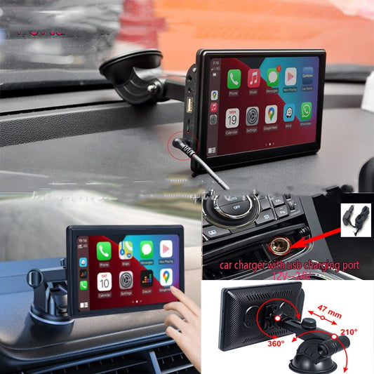Écran Voiture Portable 7" IPS – CarPlay & Android Auto Sans Fil