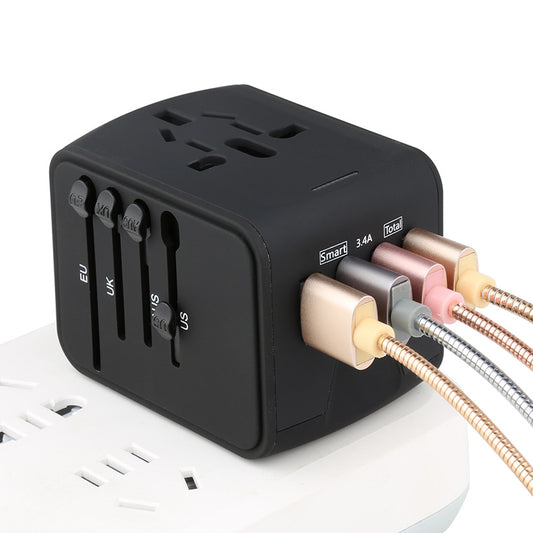 Station de Charge Voyage 4 Ports USB – Adaptateur Universel Multinational 18W