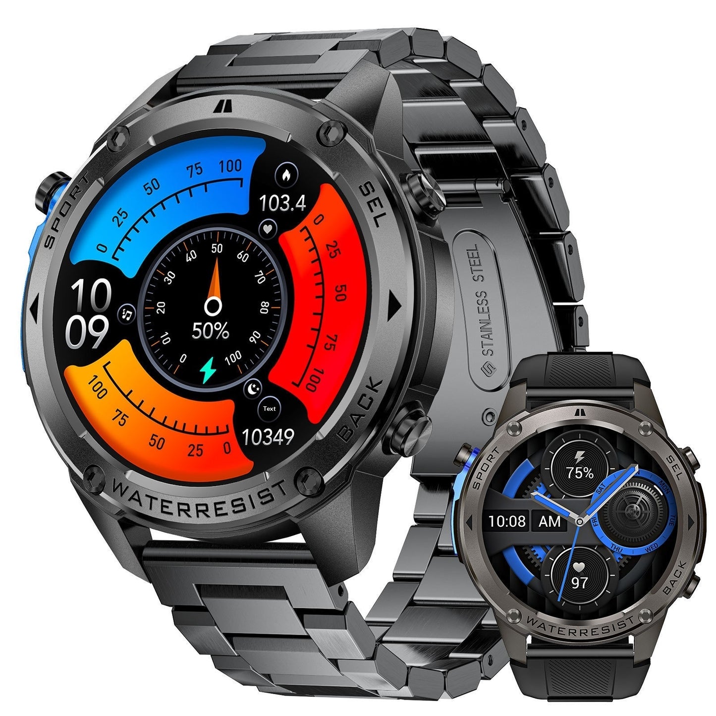 Smartwatch AMOLED GPS – Étanche, Appels Bluetooth & Suivi Santé | nexzo