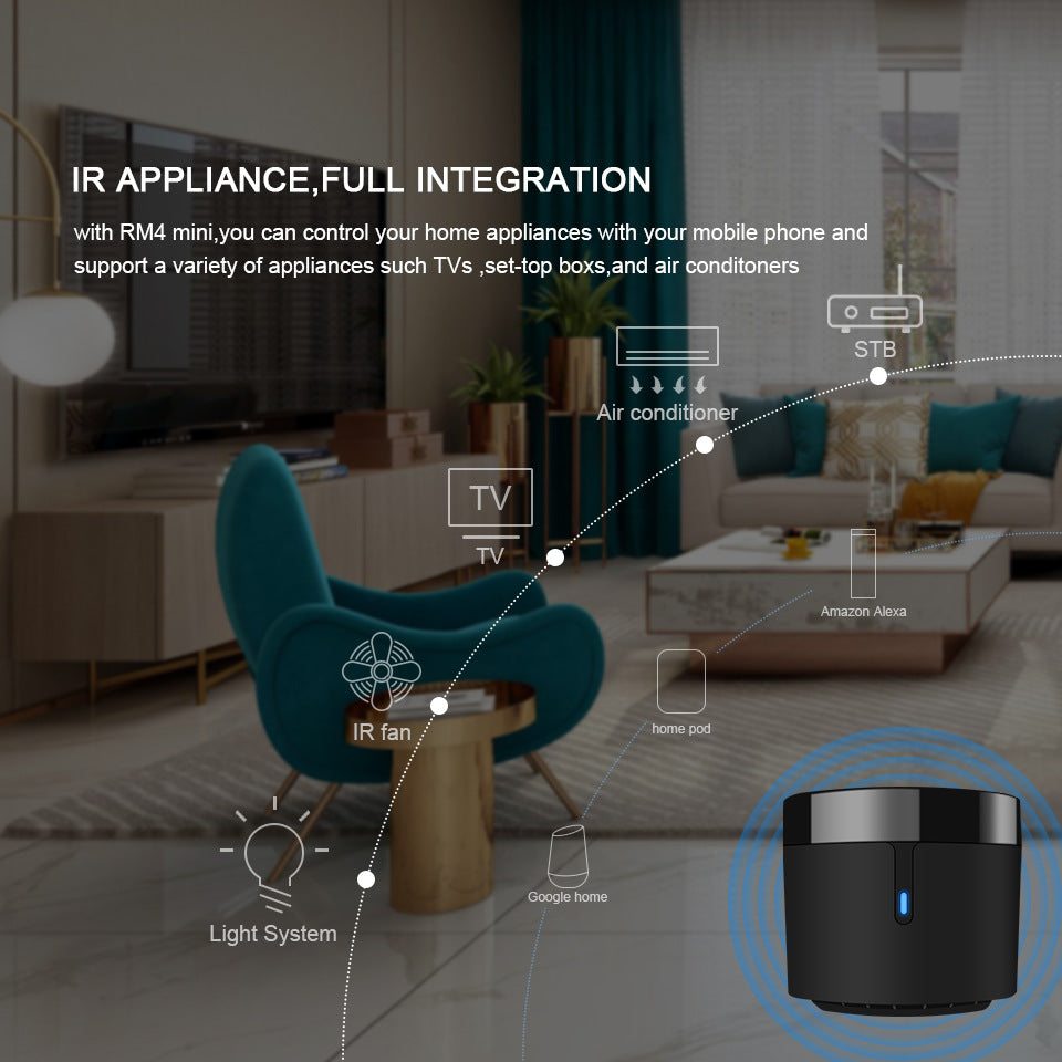 Télécommande Infrarouge WiFi RM4 Mini – Contrôle Universel via Smartphone