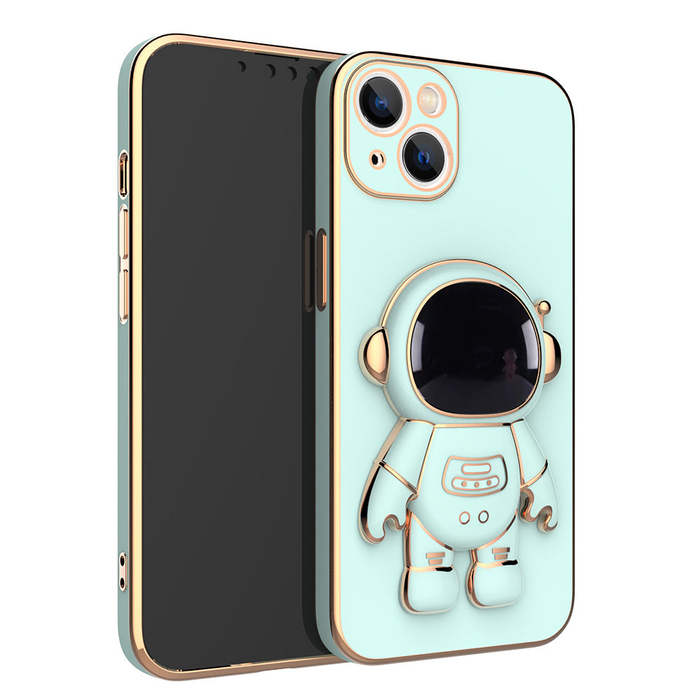 Coque iPhone Astronaute 3D – Anti-Choc, Support Intégré & Finition Électroplaquée